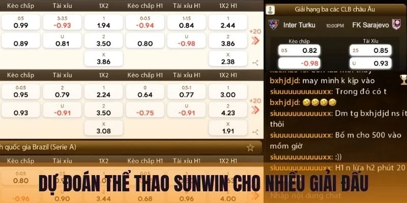 Dự đoán thể thao Sunwin cho nhiều giải đấu